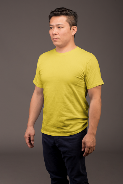 Yellow Premium 160 GSM Unisex Round Neck