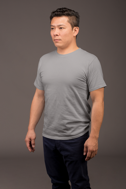 Dark Grey HTR Premium 160 GSM Unisex Round Neck