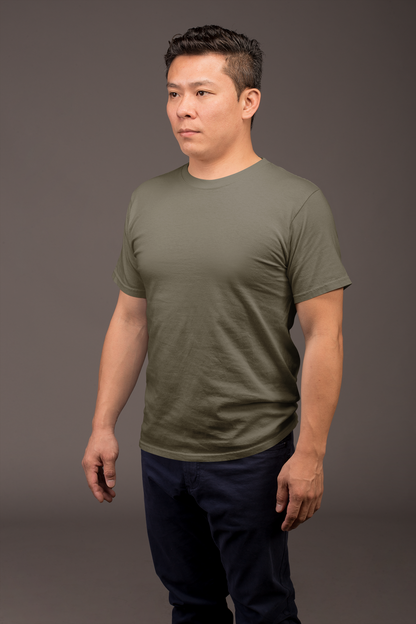 Olive Green Premium 160 GSM Unisex Round Neck