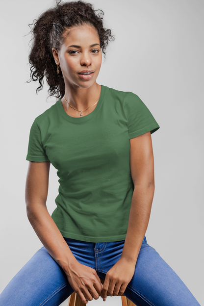Bottle Green Platinum 180 GSM Unisex Round Neck