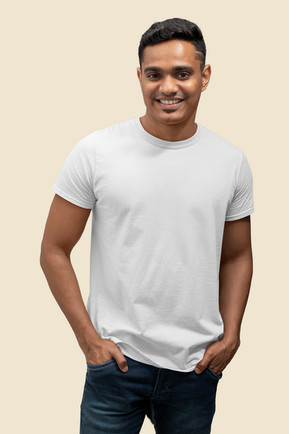 White Platinum 180 GSM Unisex Round Neck