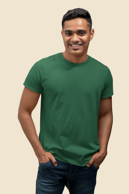 Bottle Green Platinum 180 GSM Unisex Round Neck