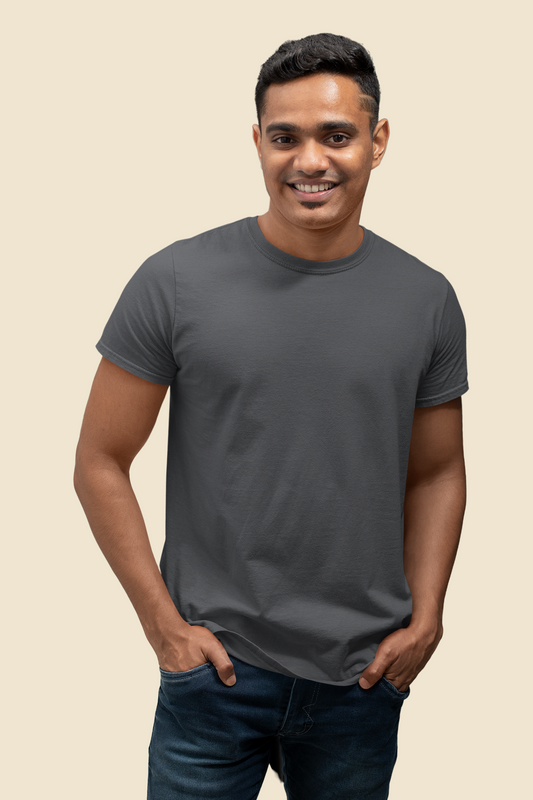Asphalt Platinum 180 GSM Unisex Round Neck