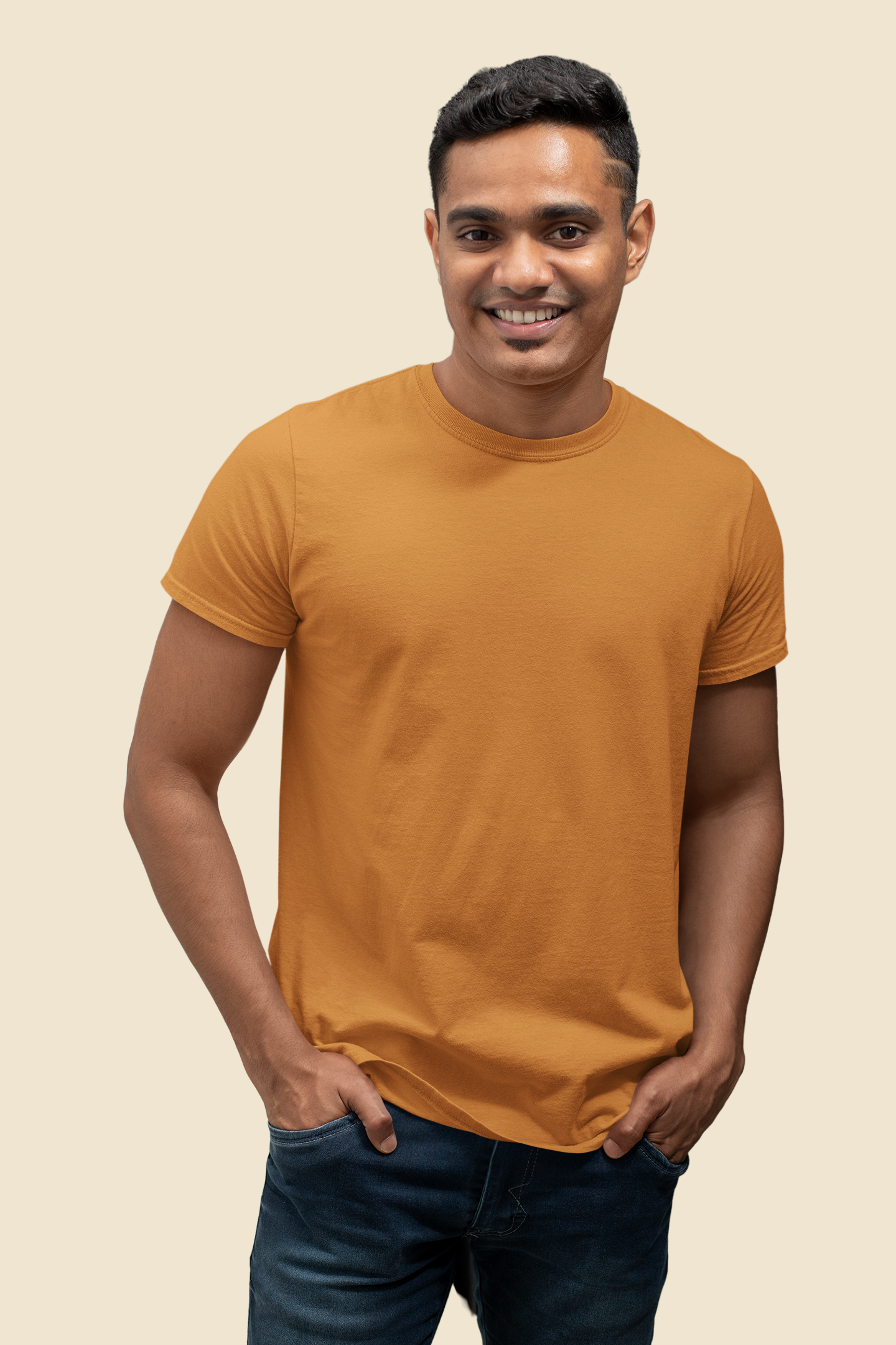 Tangerine Platinum 180 GSM Unisex Round Neck